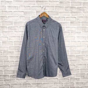 UNTUCKit Men's Long Sleeve Button up Shirt Gray Chambray Cotton size XL